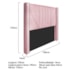 Cabeceira Casal Minsk P02 140 cm para cama Box Suede Rosa Bebê - Amarena Móveis