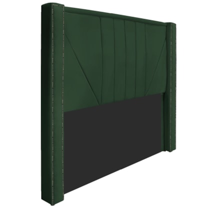 Cabeceira Casal Minsk P02 140 cm para cama Box Suede Verde - Amarena Móveis
