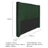 Cabeceira Casal Minsk P02 140 cm para cama Box Suede Verde - Amarena Móveis