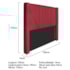 Cabeceira Casal Minsk P02 140 cm para cama Box Suede Vermelho - Amarena Móveis