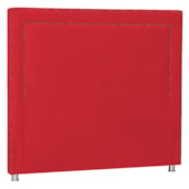 Cabeceira Casal Moscou P04 140 cm Suede  Vermelho TCA 53 - Amarena Móveis