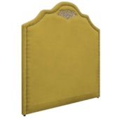 Cabeceira Casal Orlando P02 140 cm para cama Box Suede Amarelo - Amarena Móveis