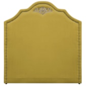 Cabeceira Casal Orlando P02 140 cm para cama Box Suede Amarelo - Amarena Móveis