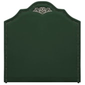 Cabeceira Casal Orlando P02 140 cm para cama Box Suede Verde - Amarena Móveis