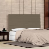 Cabeceira Casal Porto P04 140 cm Suede Marrom Claro TCA 945 - Amarena Móveis