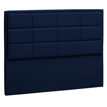 Cabeceira Casal Tallin P04 140 cm Suede Azul Marinho TCA 948 - Amarena Móveis