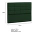 Cabeceira Casal Tallin P04 140 cm Suede Verde TCA 947 - Amarena Móveis