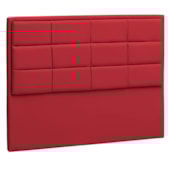 Cabeceira Casal Tallin P04 140 cm Suede  Vermelho TCA 53 - Amarena Móveis