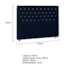 Cabeceira Casal Tóquio P04 140 cm Suede Azul Marinho TCA 948 - Amarena Móveis
