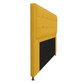 Cabeceira Copenhague 140 cm Casal Suede Amarelo AM Decor