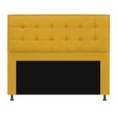Cabeceira Copenhague 140 cm Casal Suede Amarelo AM Decor