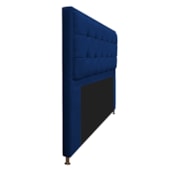 Cabeceira Copenhague 140 cm Casal Suede Azul Marinho AM Decor