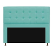 Cabeceira Copenhague 140 cm Casal Suede Azul Tiffany AM Decor