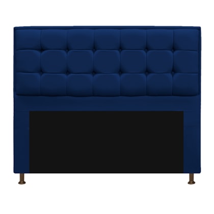 Cabeceira Copenhague 160 cm Queen Size Suede Azul Marinho AM Decor