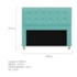 Cabeceira Copenhague 160 cm Queen Size Suede Azul Tiffany AM Decor