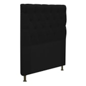 Cabeceira Cristal Estofada Capitonê 100 cm para Cama Box Solteiro Corano Preto Quarto - AM Decor