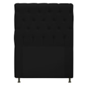 Cabeceira Cristal Estofada Capitonê 100 cm para Cama Box Solteiro Corano Preto Quarto - AM Decor