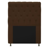 Cabeceira Cristal Estofada Capitonê 100 cm para Cama Box Solteiro Suede Marrom Quarto - AM Decor