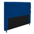 Cabeceira Cristal Estofada Capitonê 140 cm para Cama Box de Casal Suede Azul Marinho Quarto - AM Decor