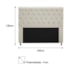 Cabeceira Cristal Estofada Capitonê 195 cm para Cama Box King Suede Bege Quarto - AM Decor