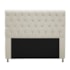 Cabeceira Cristal Estofada Capitonê 195 cm para Cama Box King Suede Bege Quarto - AM Decor