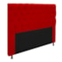 Cabeceira Cristal Estofada Capitonê 195 cm para Cama Box King Suede Vermelho Quarto - AM Decor