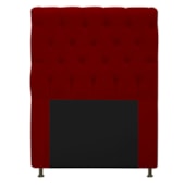 Cabeceira Cristal Estofada Capitonê 90 cm para Cama Box Solteiro Suede Bordô Quarto - AM Decor