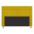 Cabeceira Estofada Dama Capitonê 140 cm para Cama Box de Casal Suede Amarelo para Quarto - AM Decor