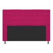 Cabeceira Estofada Dama Capitonê 140 cm para Cama Box de Casal Suede Pink para Quarto - AM Decor