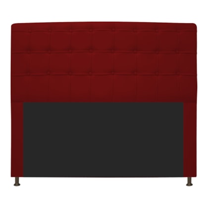 Cabeceira Estofada Dama Capitonê 195 cm para Cama Box King Corano Vermelho para Quarto - AM Decor