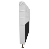 Cabeceira Estofada Dama Capitonê 90 cm para Cama Box Solteiro Corano Branco para Quarto - AM Decor