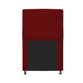 Cabeceira Estofada Dama Capitonê 90 cm para Cama Box Solteiro Corano Vermelho para Quarto - AM Decor