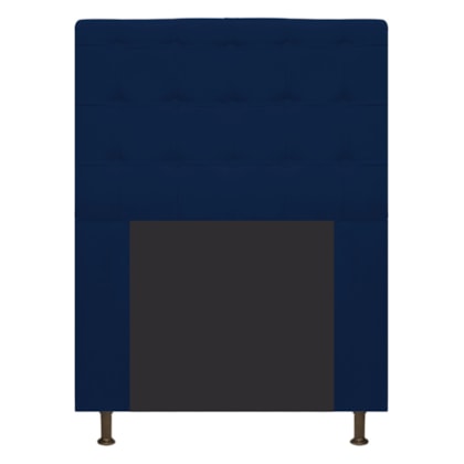 Cabeceira Estofada Dama Capitonê 90 cm para Cama Box Solteiro Suede Azul Marinho para Quarto - AM Decor