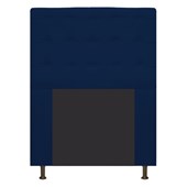 Cabeceira Estofada Dama Capitonê 90 cm para Cama Box Solteiro Suede Azul Marinho para Quarto - AM Decor
