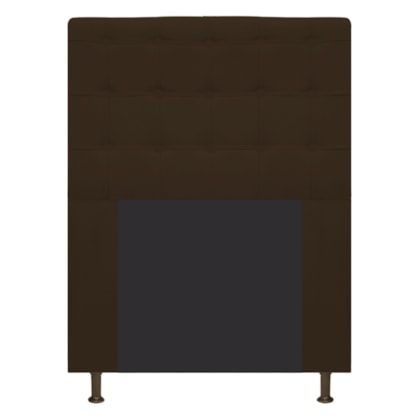 Cabeceira Estofada Dama Capitonê 90 cm para Cama Box Solteiro Suede Marrom para Quarto - AM Decor