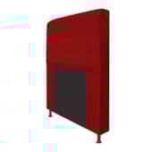 Cabeceira Estofada Dama Capitonê 90 cm para Cama Box Solteiro Suede Vermelho para Quarto - AM Decor