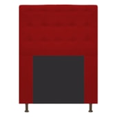 Cabeceira Estofada Dama Capitonê 90 cm para Cama Box Solteiro Suede Vermelho para Quarto - AM Decor