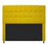 Cabeceira Estofada Dama com Strass 140 cm para Cama Box de Casal Corano Amarelo para Quarto - AM Decor