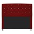 Cabeceira Estofada Dama com Strass 140 cm para Cama Box de Casal Corano Vermelho para Quarto - AM Decor