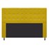 Cabeceira Estofada Dama com Strass 140 cm para Cama Box de Casal Suede Amarelo para Quarto - AM Decor
