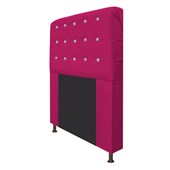 Cabeceira Estofada Dama com Strass 160 cm para Cama Box Queen Suede Pink para Quarto - AM Decor
