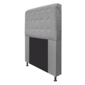 Cabeceira Estofada Dama com Strass 195 cm para Cama Box King Suede Cinza para Quarto - AM Decor