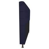 Cabeceira Estofada Dama com Strass 90 cm para Cama Box Solteiro Corano Azul Marinho para Quarto - AM Decor