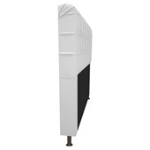 Cabeceira Estofada Dama com Strass 90 cm para Cama Box Solteiro Corano Branco para Quarto - AM Decor