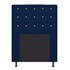 Cabeceira Estofada Dama com Strass 90 cm para Cama Box Solteiro Suede Azul Marinho para Quarto - AM Decor