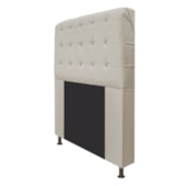 Cabeceira Estofada Dama com Strass 90 cm para Cama Box Solteiro Suede Bege para Quarto - AM Decor