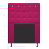 Cabeceira Estofada Dama com Strass 90 cm para Cama Box Solteiro Suede Pink para Quarto - AM Decor
