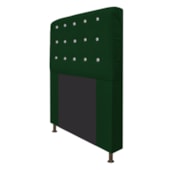 Cabeceira Estofada Dama com Strass 90 cm para Cama Box Solteiro Suede Verde para Quarto - AM Decor