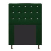 Cabeceira Estofada Dama com Strass 90 cm para Cama Box Solteiro Suede Verde para Quarto - AM Decor