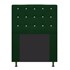 Cabeceira Estofada Dama com Strass 90 cm para Cama Box Solteiro Suede Verde para Quarto - AM Decor